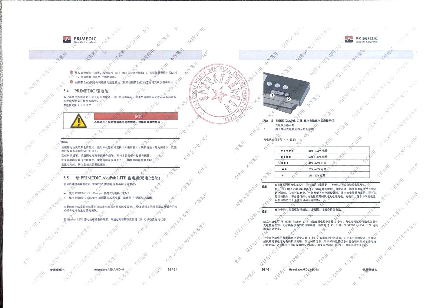 普美康AED半自动体外除颤器HeartSave PAD(M250)便携除颤仪+无屏立柜 详情图 62