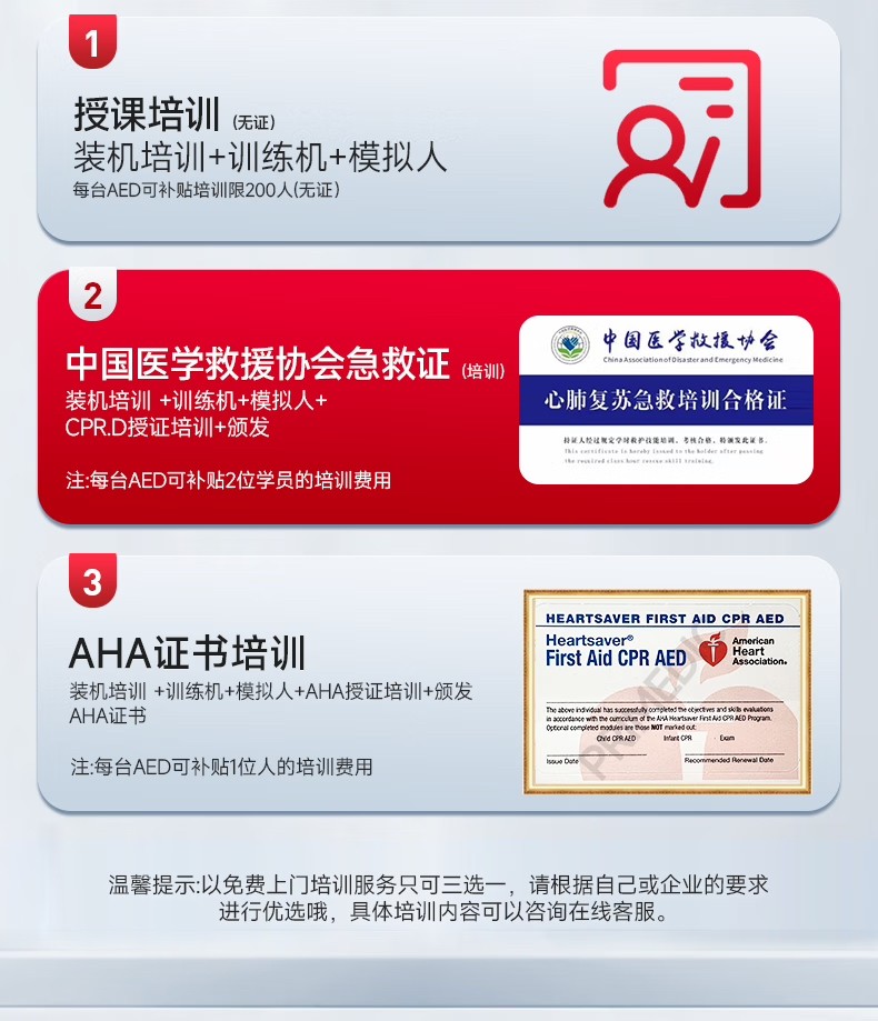 普美康AED半自动体外除颤器HeartSave PAD(M250)家/医用除颤仪+壁挂箱 详情图 4