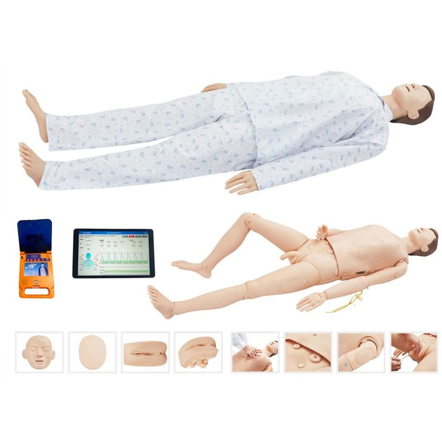 懿模YM-WQS700B高级多功能急救训练模拟人心肺复苏CPR气管插管除颤
