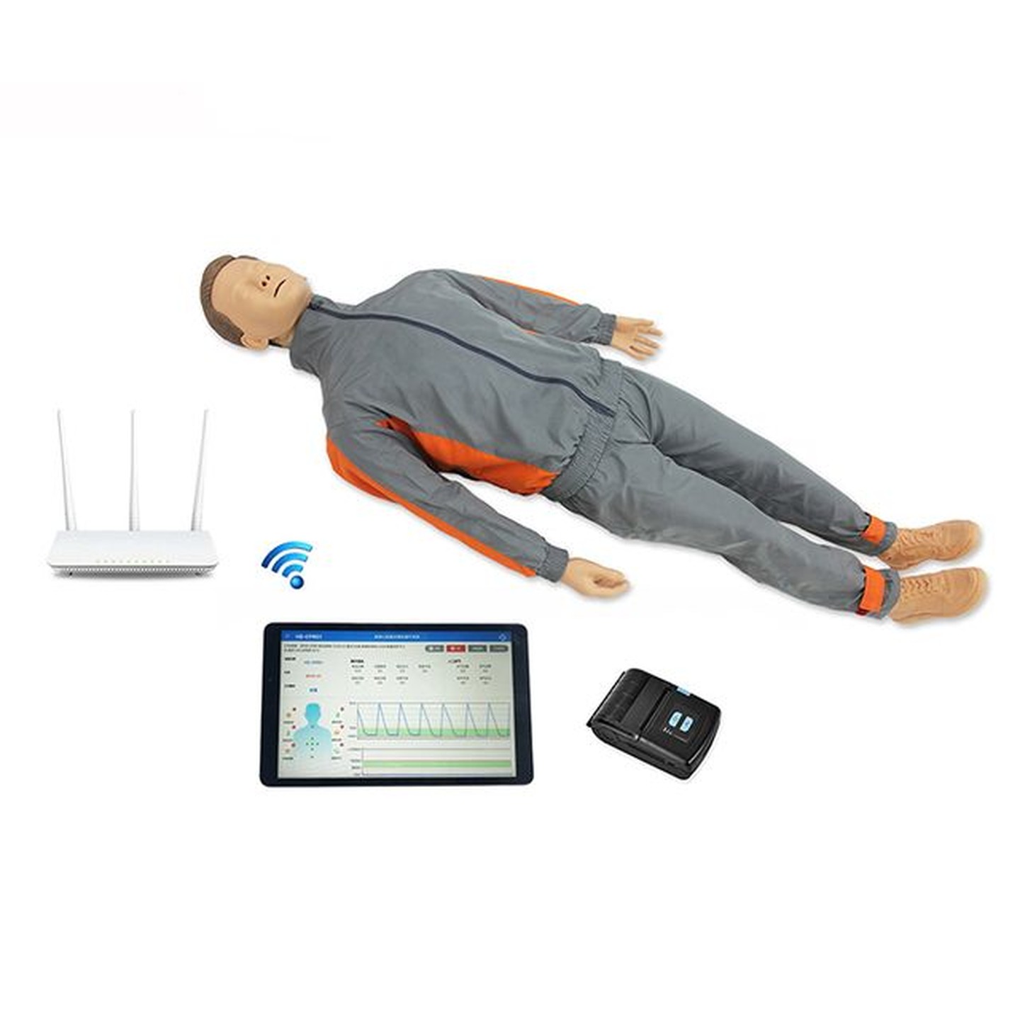 懿模YM-CPR700P数字化移动交互式心肺复苏模拟人（平板款）