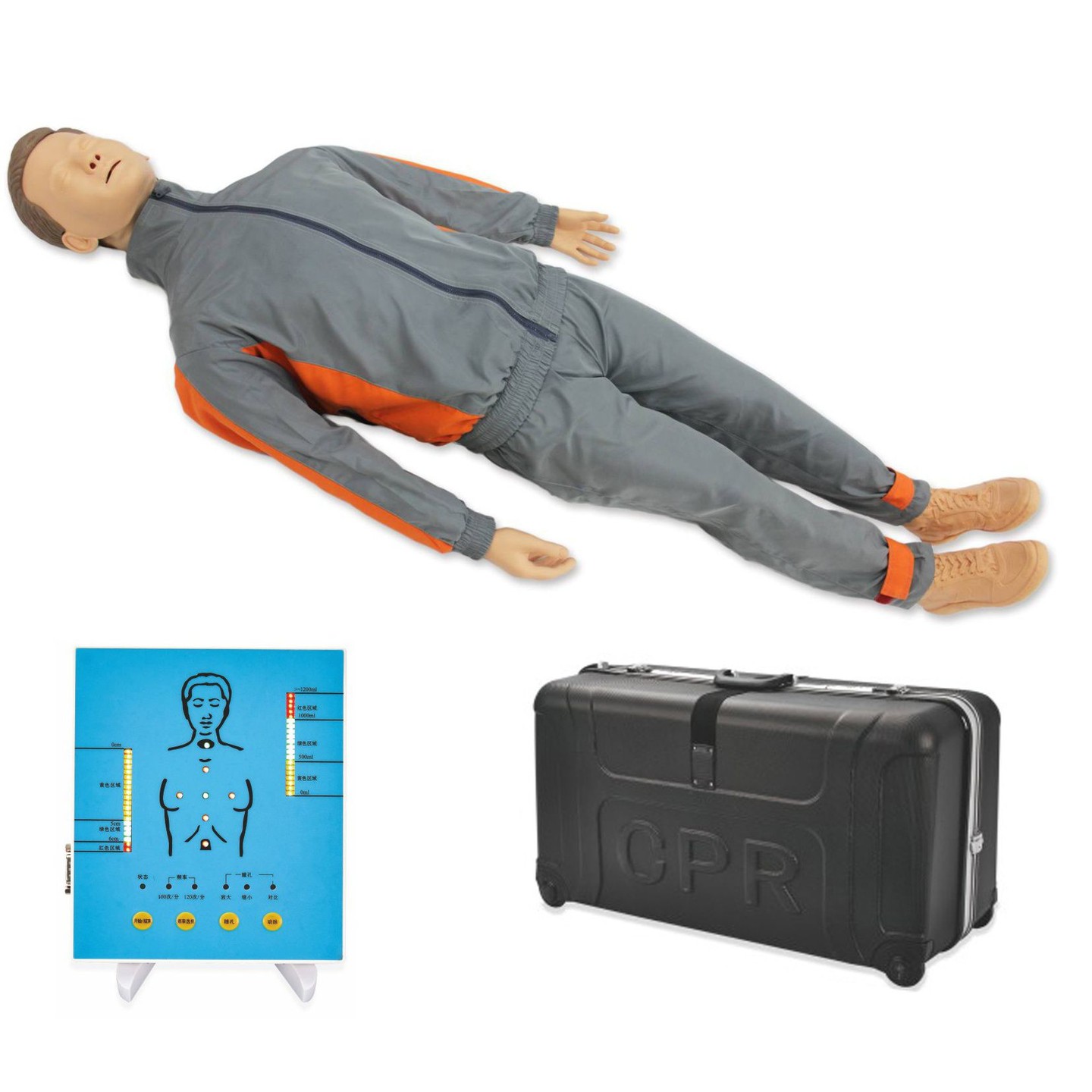 懿模YM-CPR200S高级自动心肺复苏模拟人实战训练款带显示控制器