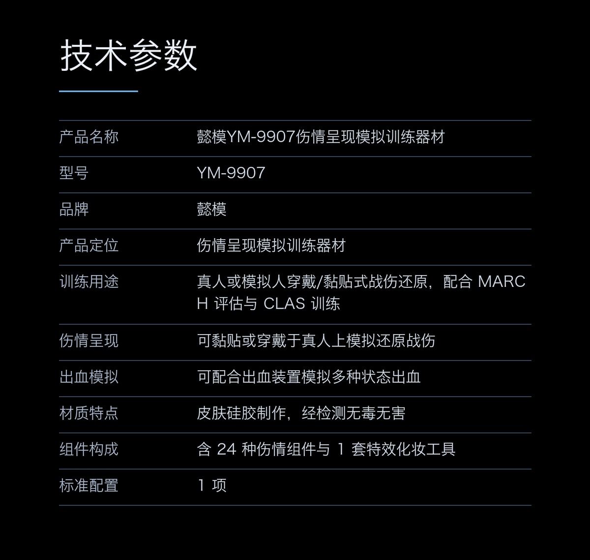懿模YM-9907伤情呈现模拟训练器材 详情图 4